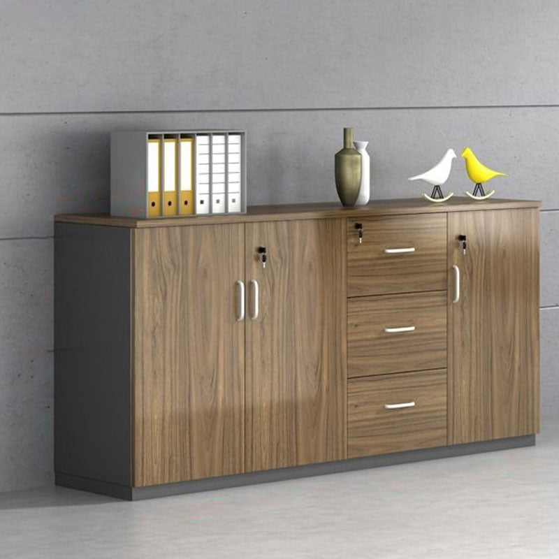 Meldungsschrank für zeitgenössische Stile Holz Lateral -Aktenschrank mit Sperrenaufbewahrung