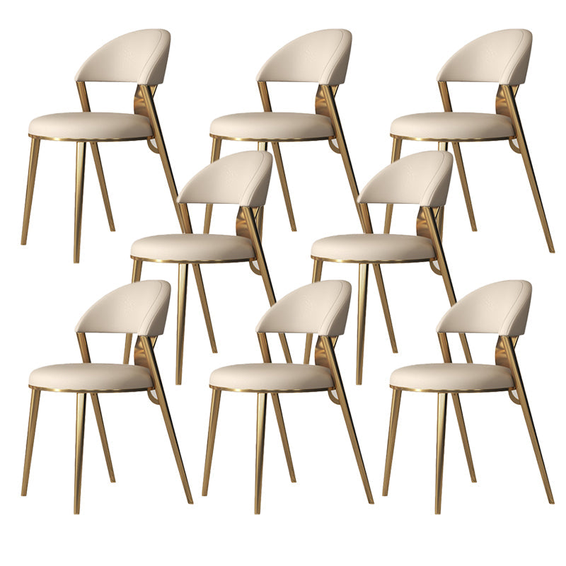 Sedia laterale senza braccio della sala da pranzo sedia da pranzo in pelle finta