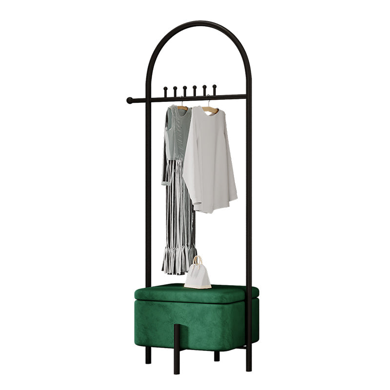 Luxurious Metallic Coat Ranger Rack Free Standing Rack with Flip Box