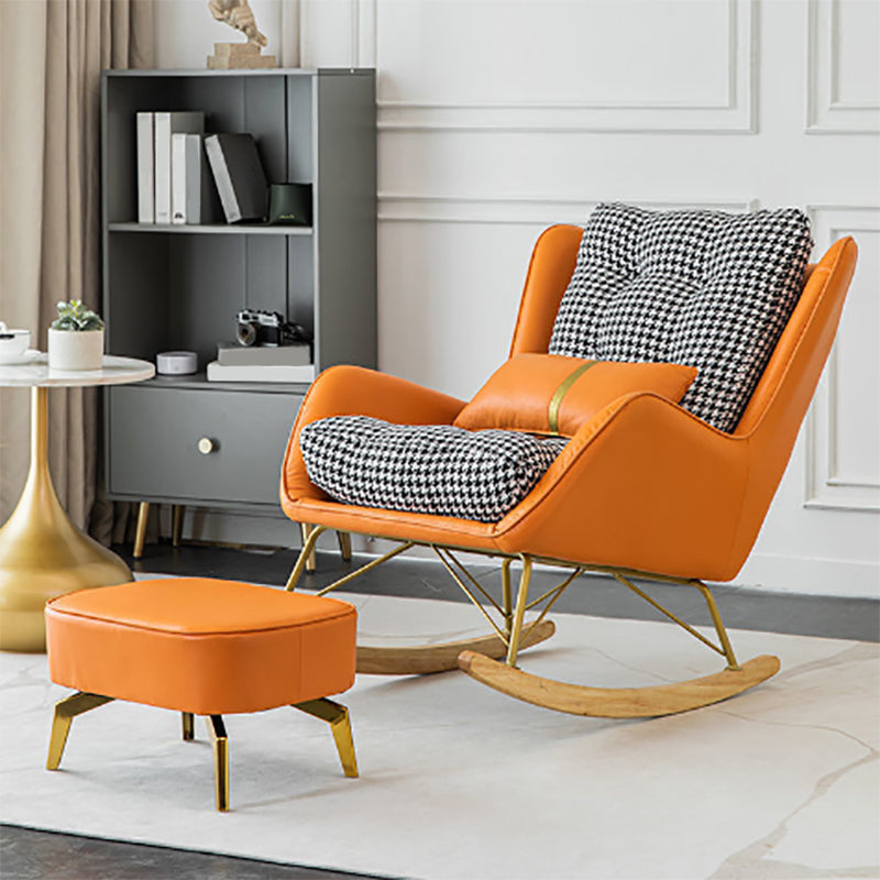 Chaise de culbuteur moderne à chaise de bascule résistante à la friction à cadre en métal pour la maison