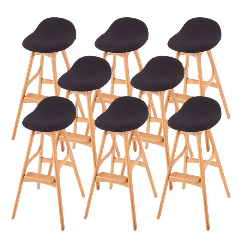 Tabourets à manger en bois massif tabourets de bar sans bras contemporains avec coussin