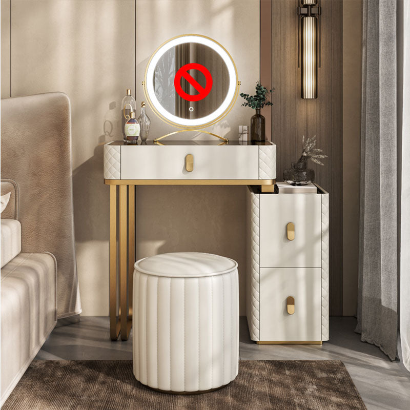 Glam Mirrored Vanity Desk Bedroom Vanity Dressing Table with Drawer