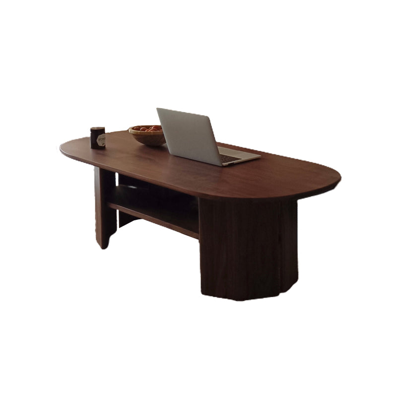 23 "brede eigentijdse salontafel vaste houten koffiecocktailtafel met opslag