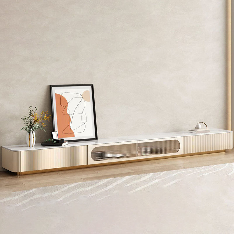 Hedendaagse tv -mediaconsole drijvende tv -console met laden