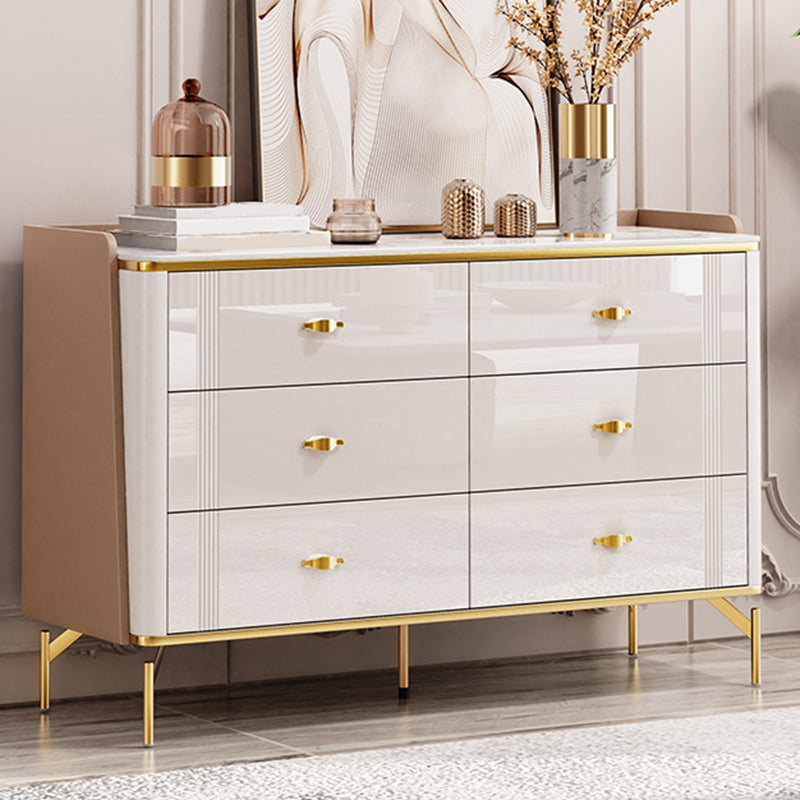 15.6" Width Classic Glam Storage Chest Stone Storage Chest Dresser