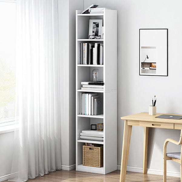 Modern Style Closed Back Bookshelf Engineered Wood Bookcase for Home