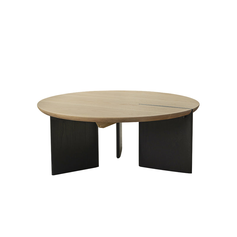 Modern Single Coffee Table No Distressing Solid Wood Round Coffee Table
