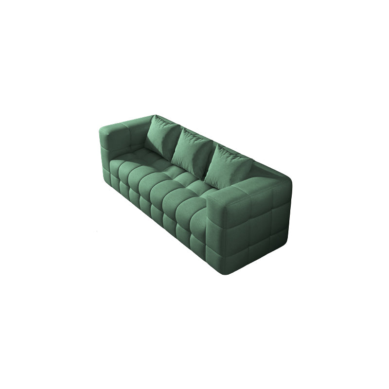 Scandinavian Biscuit Back Sofa Tuxedo Arm Loveseat for Living Room