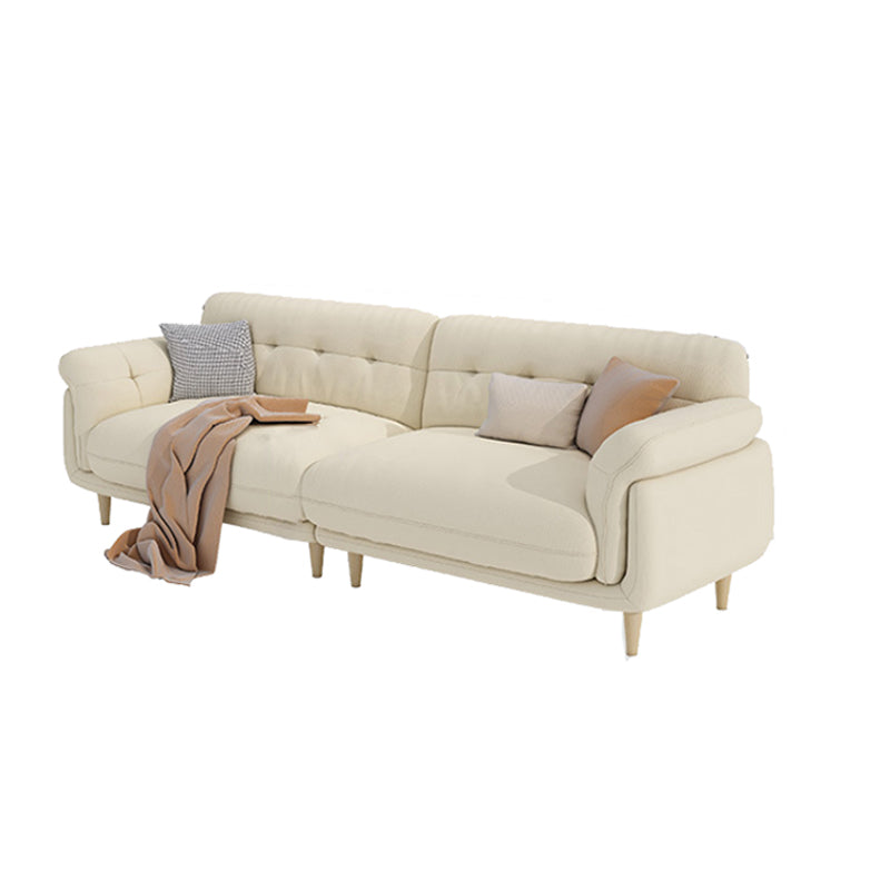 Contemporary Fabric Tufted Flared Arm Living Room Standard Seating