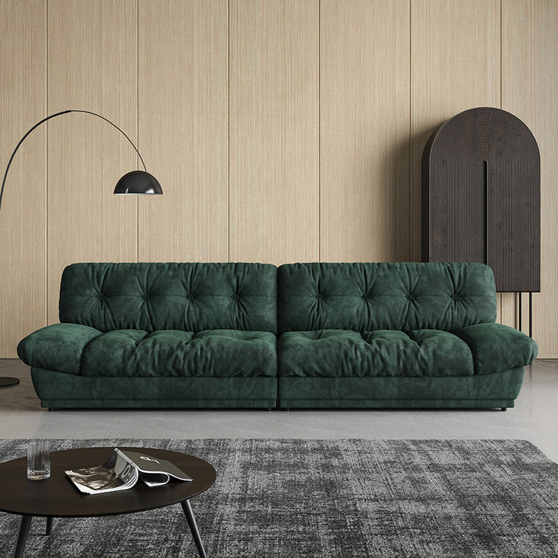 Armless Sofa Stain Resistant Standard Sofa with Tufted Split-Back