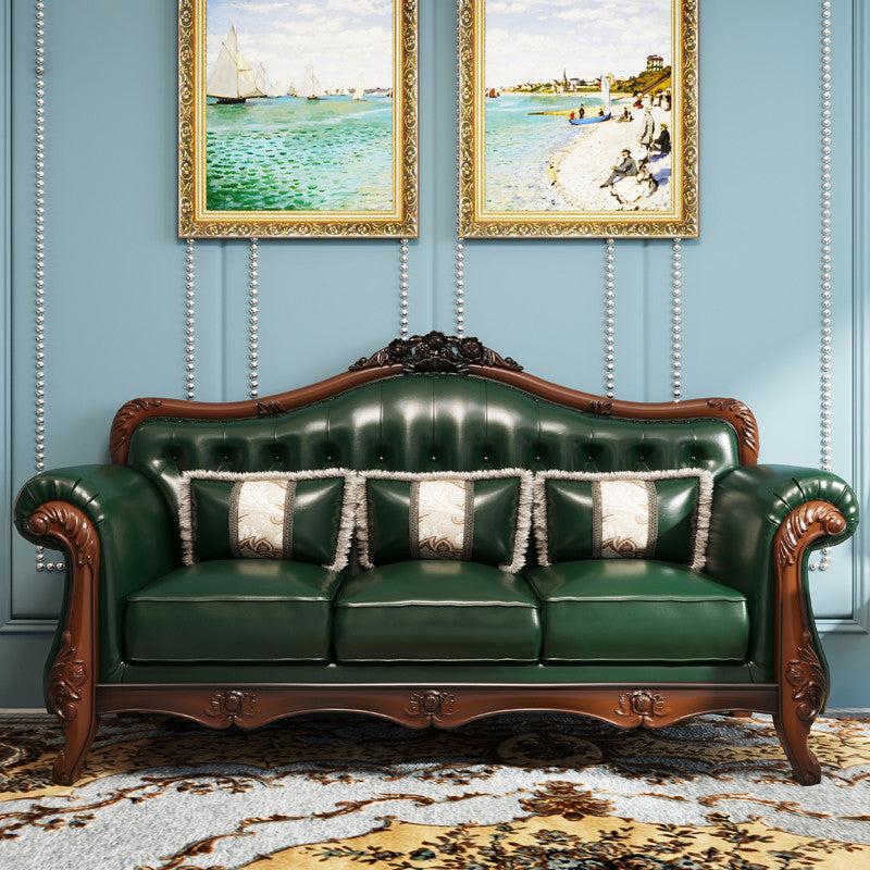 Divano arrotolato di divano alto 37 "con split-back trapuntato per soggiorno