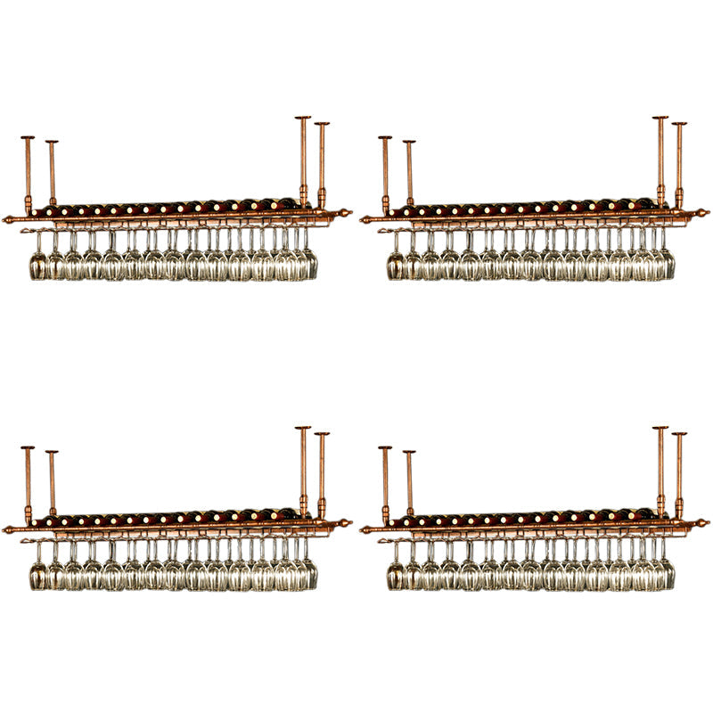 メタルハンギングワインホルダーラックモダンワインラックキット-59 "L x 11.8" w x 3.1 "h