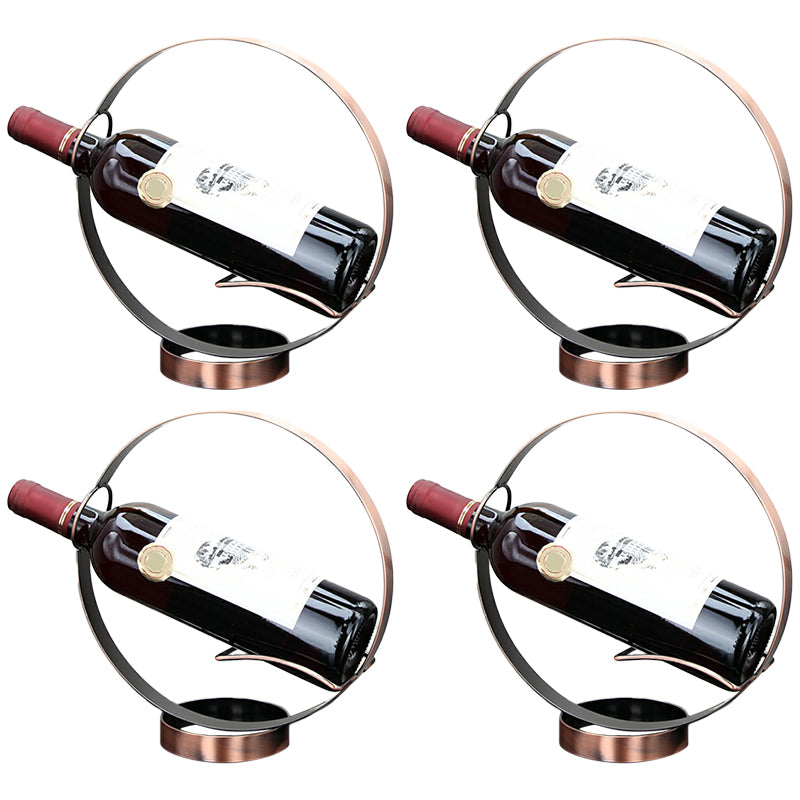 Porta bottiglia da tavolo moderna porta bottiglia di vino in metallo per soggiorno