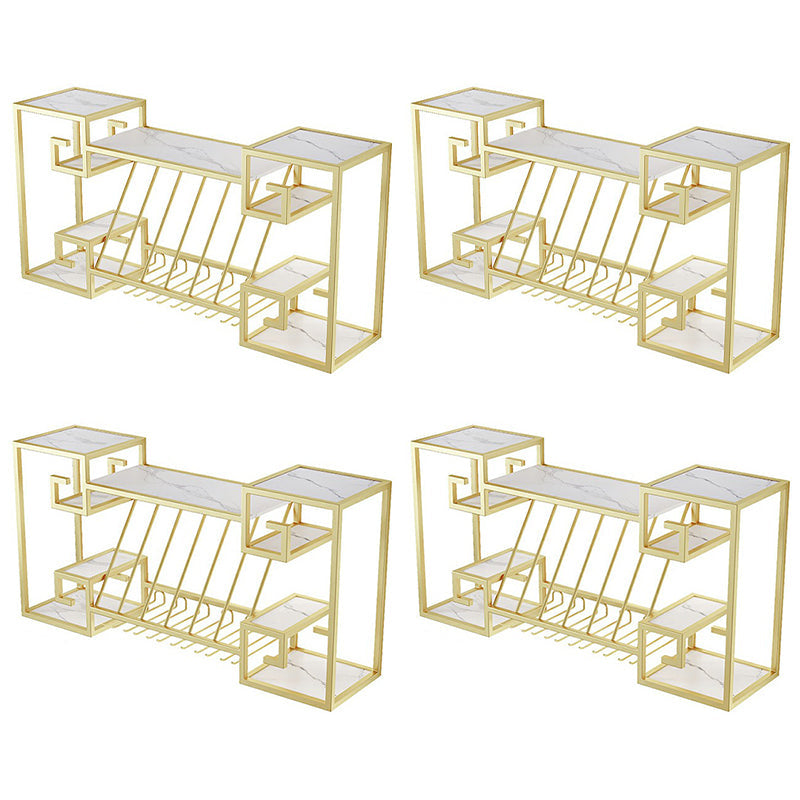 Wall Mounted Wine Rack Metal Wine Bottle & Glass Rack for Dining Room