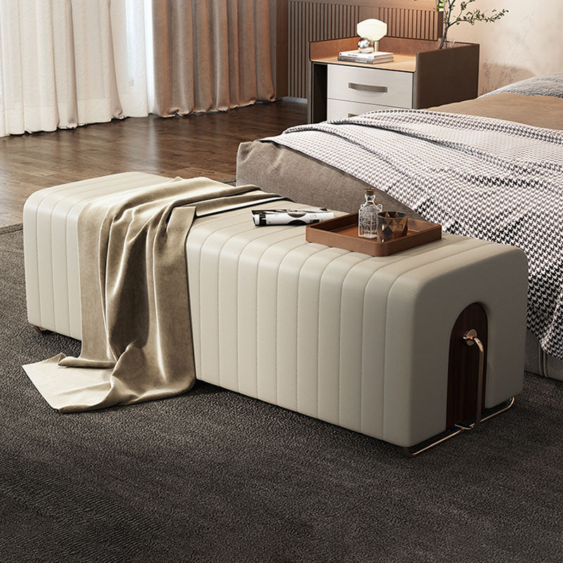 15.6-inch W Modern Cushioned Seating Bench Rectangle Bedroom Bench Clearhalo 'Benches' 'Chairs & Seating' 'furn' 'furn_benches' 'Furniture' 'Living Room Furniture' 6717643