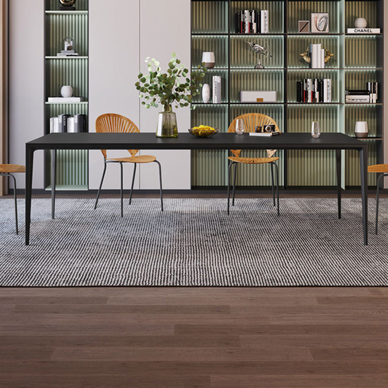 Tavolo da pranzo rettangolare in pietra nero set 1/4/5/6 pezzi Dinette per casa