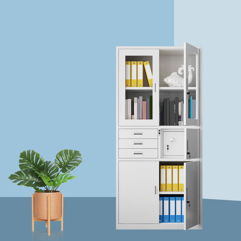 Moderne Aktenschrank Stahlverstellbare Lagerregale und Verriegelungsschubladenschrank