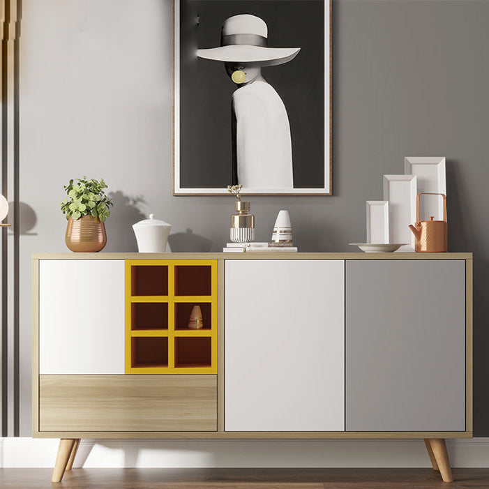 Scheda laterale in stile Glam Porta in legno ingegnerizzato per soggiorno