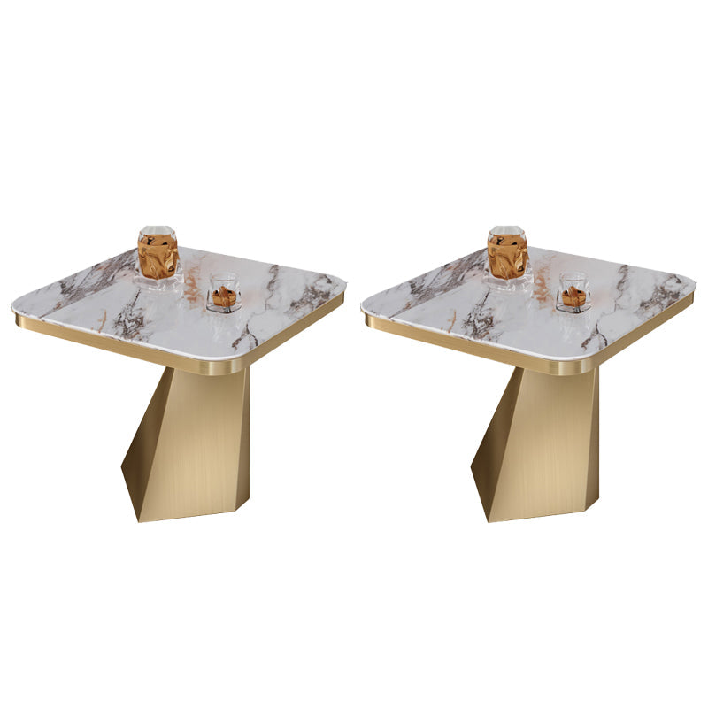 19.69 "背の高い丸いスレートサイドテーブル豪華な台座エンドテーブル