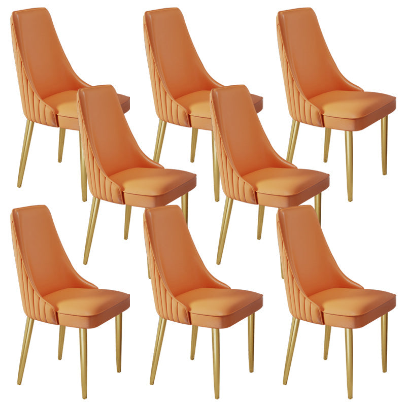 Home Glam Dining Side Chair Kitchen Faux Leather Upholstered Chair