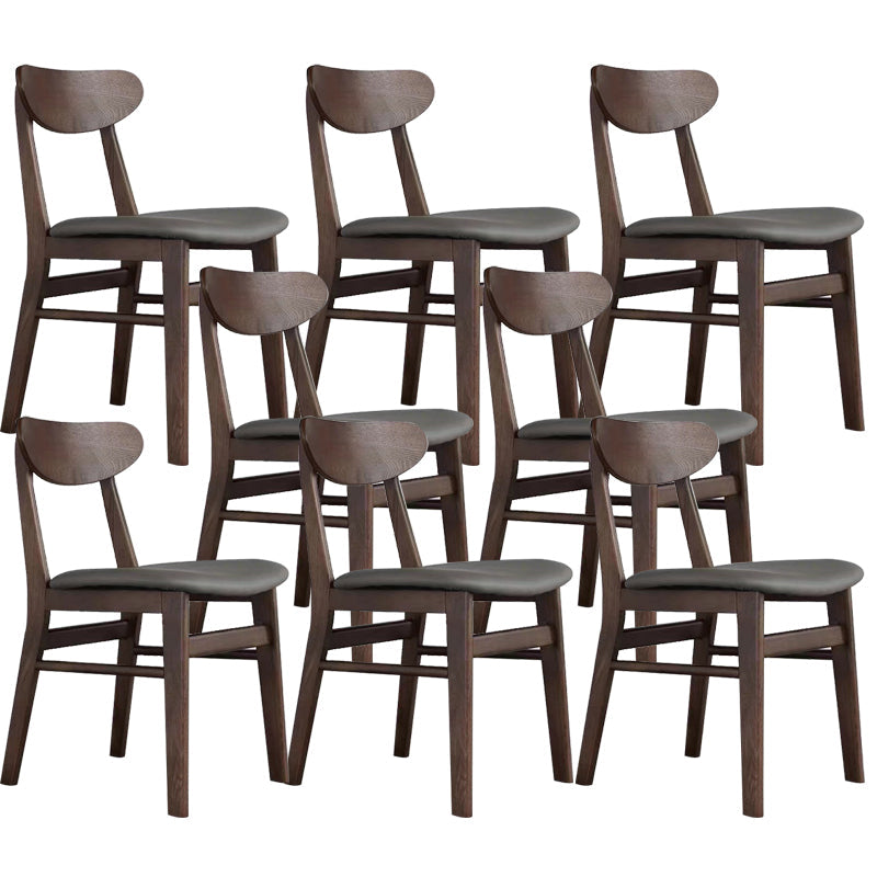 Solid Wood Side Chair Open Back Contemporary Kitchen Dining Chair 8 Piece Set Clearhalo 'Dining Chairs' 'Dining Tables & Seating' 'dining_chair' 'furn' 'furn_dining_chair' 'Furniture' 'Kitchen & Dining Furniture' 6726873