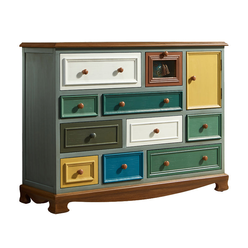 Nautical Bedroom Wooden Storage Chest Horizontal Chest with Drawers 47"L x 16"W x 35"H Blue Clearhalo 'Bedroom Furniture' 'Dressers & Chests' 'dressers_chests' 'furn' 'furn_dressers_chests' 'Furniture' 6730511
