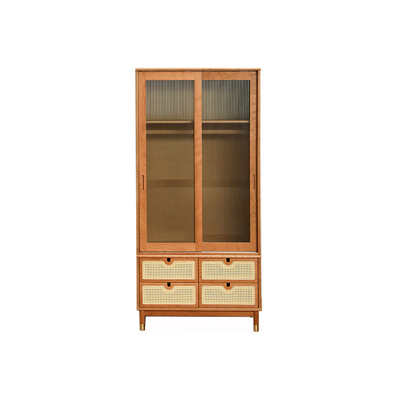 Armoire de garde-robe en bois massif avec tiroir placard de garde-robe moderne