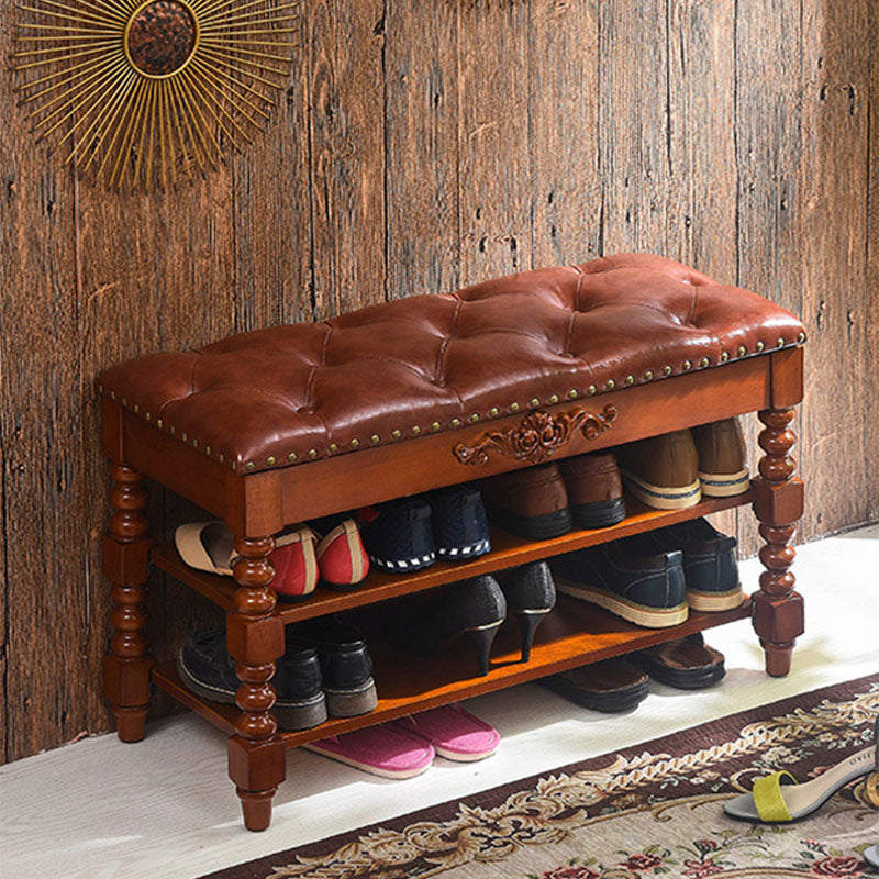 Banc de sièges en caoutchouc rectangle recapisé 14 "w banc d'entrée de rangement à chaussures