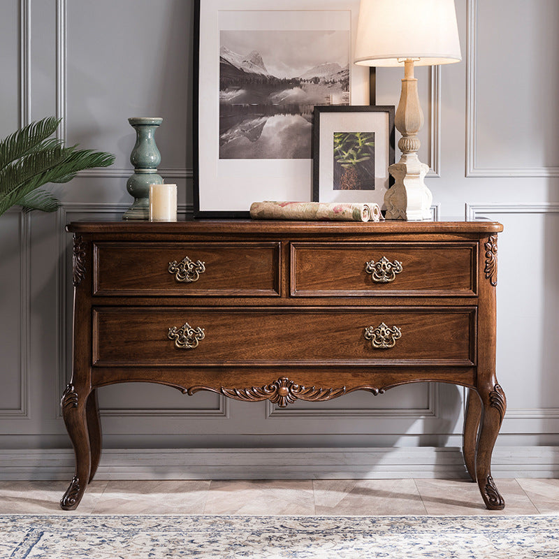 Tavolo da console del rettangolo di campagna francese Tavolo di divano console con cassetti per Hall