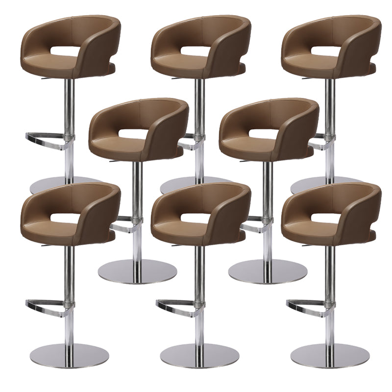 Modern Leather Bar Stool Adjustable Backrest Counter Stool for Bristol