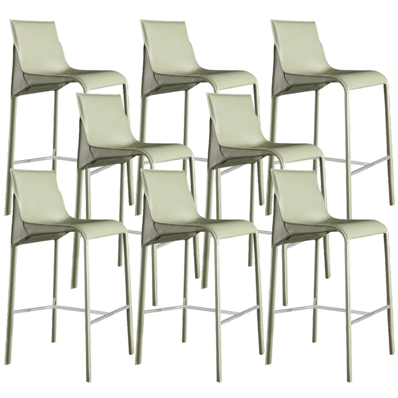 Modern Bar Stool Backrest Leather Counter Stool for Bristol with Metal Legs