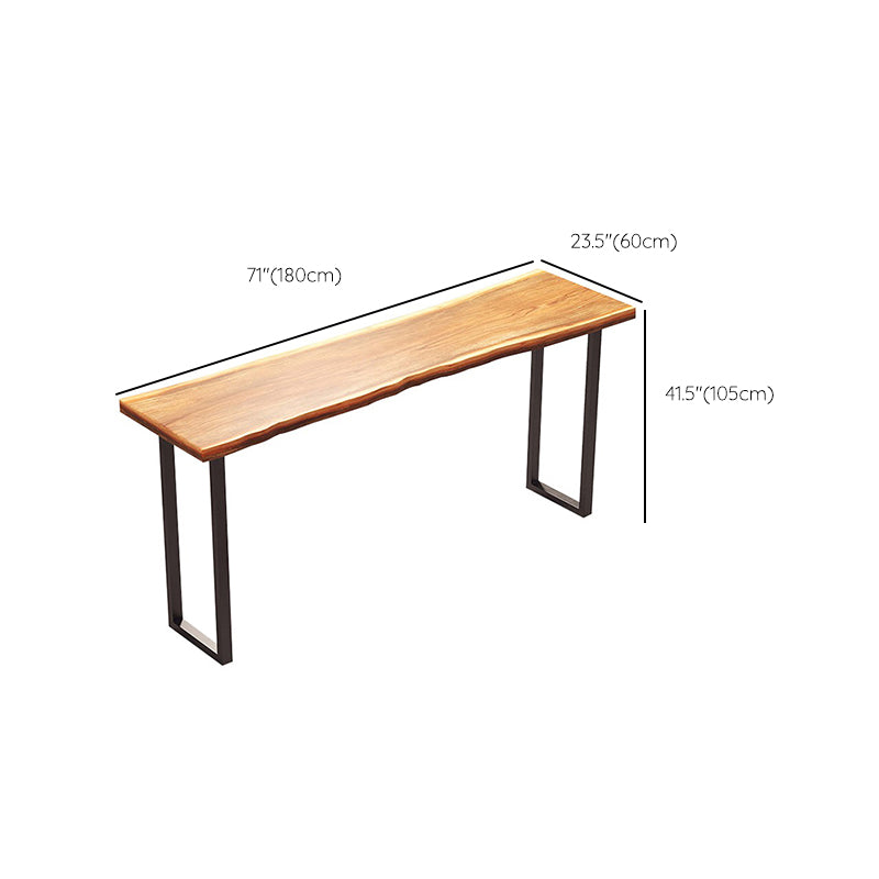 Mesa de comedor de barra de doble pedestal de metal mesa de altura de barra de rectángulo industrial