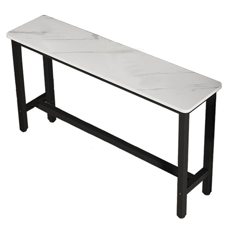 Tavolo da bar da bar in legno moderno tavolo da rettangolo in metallo