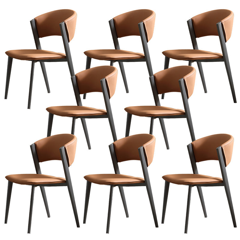 工業用サイドチェアメタルオープンバックダイニングルームのダイニングルームの椅子