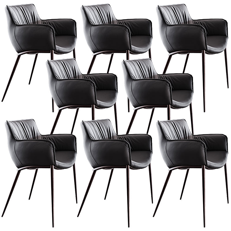 Industrial Arm Chair Metal Solid Back Dining Room Chair for Kitchen