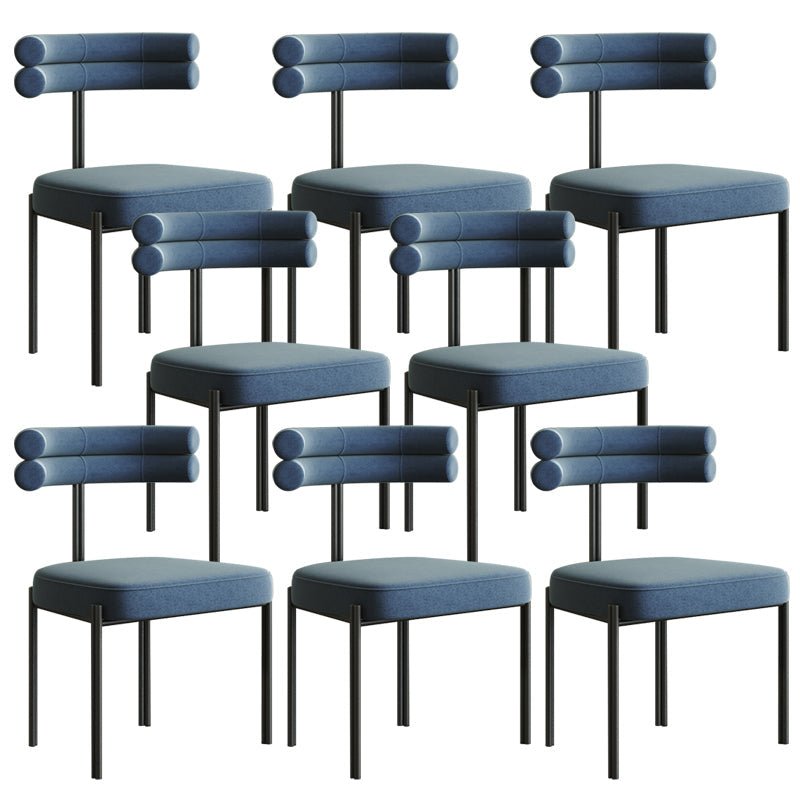 Silla lateral de estilo industrial Silla de comedor de metal de espalda para el hogar