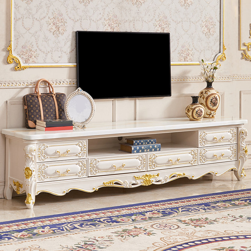 Glam TV Stand Console Open Storage TV Media Console con 6 cassetti