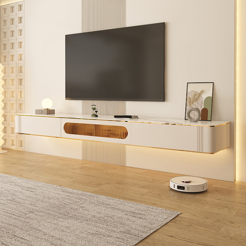 Modern TV Stand Console Floating TV Media Console with Drawers 94.5"L x 12"W x 8"H Clearhalo 'furn' 'furn_tv_stands_entertainment_centers' 'Furniture' 'Living Room Furniture' 'TV Stands & Entertainment Centers' 'TV Stands & Media Storage Furniture' 'tv_stands_entertainment_centers' 6752394
