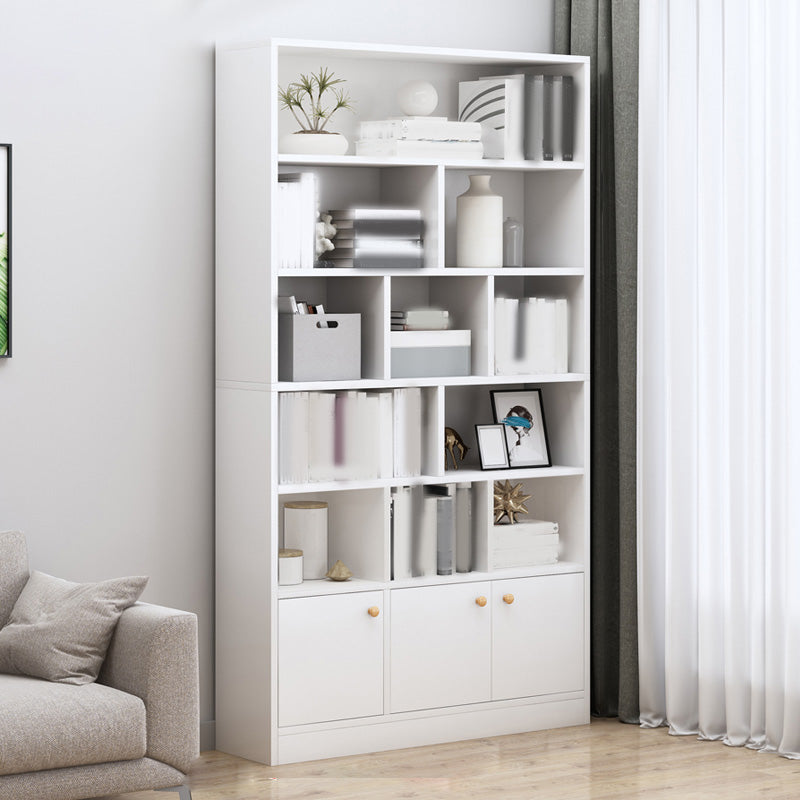 Contemporary Accent Cabinet with Wooden Shelves Rectangle Cabinet White 2 11 Clearhalo 'Cabinets & Chests' 'cabinets_chests' 'furn' 'furn_cabinets_chests' 'Furniture' 'Living Room Furniture' 6753201