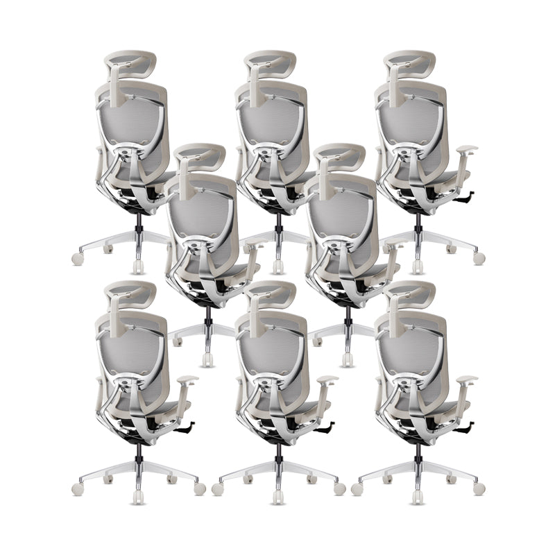 Silla de oficina moderna altura de asiento ajustable brazos extraíbles silla giratoria con ruedas