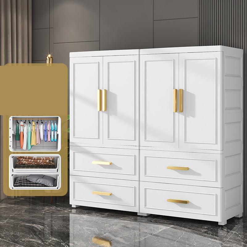 Hinged Wardrobe Cabinet Modern Plastic Storage Cabinet for Home