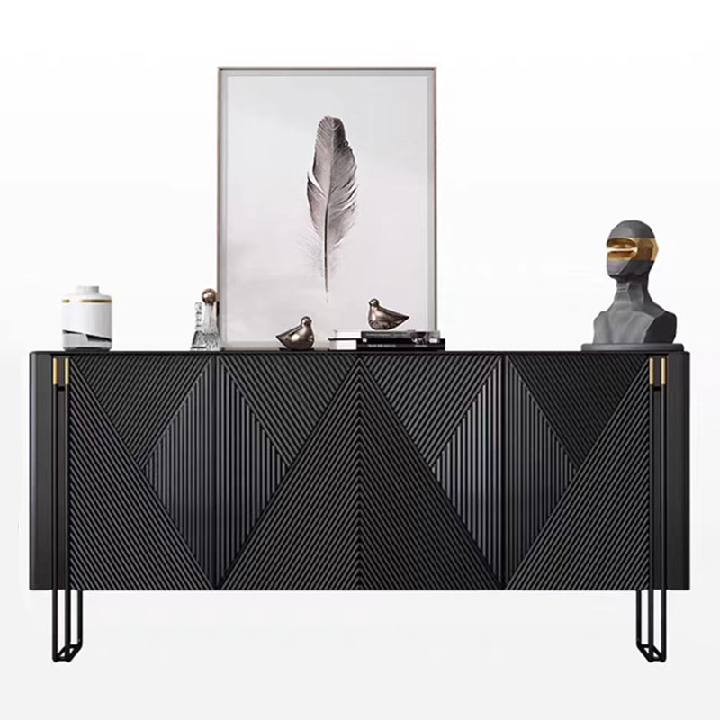 リビングルーム用のモダンな石のトップサイドボードエンジニアリングウッドサイドボード