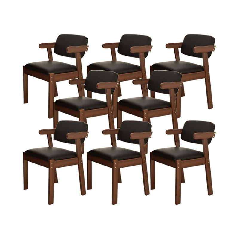 Sedia da ufficio contemporanea sedia a braccio in legno con imbottito