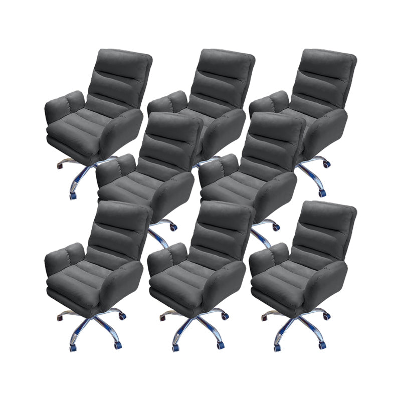 Silla de oficina de armas fijas altura moderna del asiento ajustable silla giratoria ergonómica con ruedas