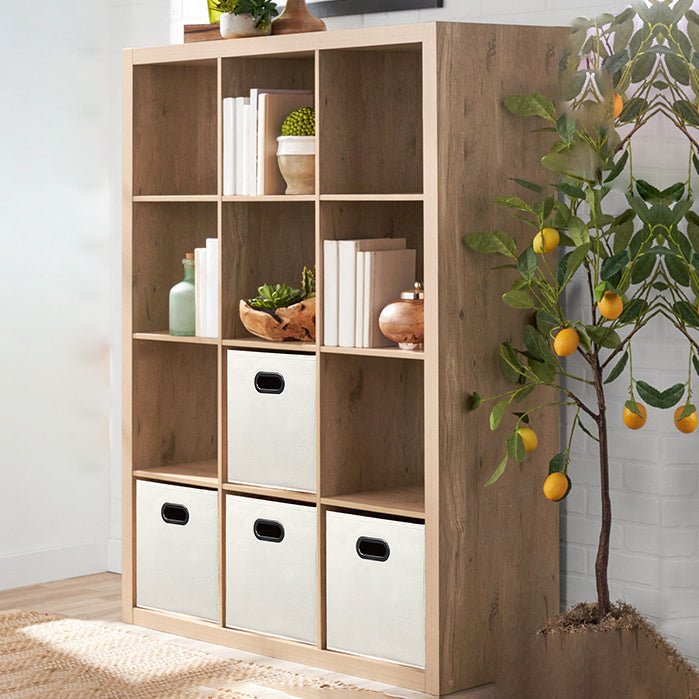 Contemporary Standard Bookshelf Engineered Wood Open Back Bookcase (Drawers not Included) 43"L x 15"W x 57"H Natural Clearhalo 'Bookcases' 'furn' 'furn_bookcases' 'Furniture' 'Office Furniture' 6758766