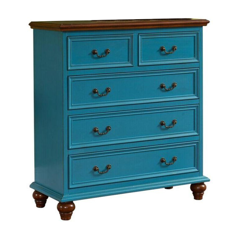 Traditional Storage Chest Solid Wood Storage Chest Dresser with 5 Drawers