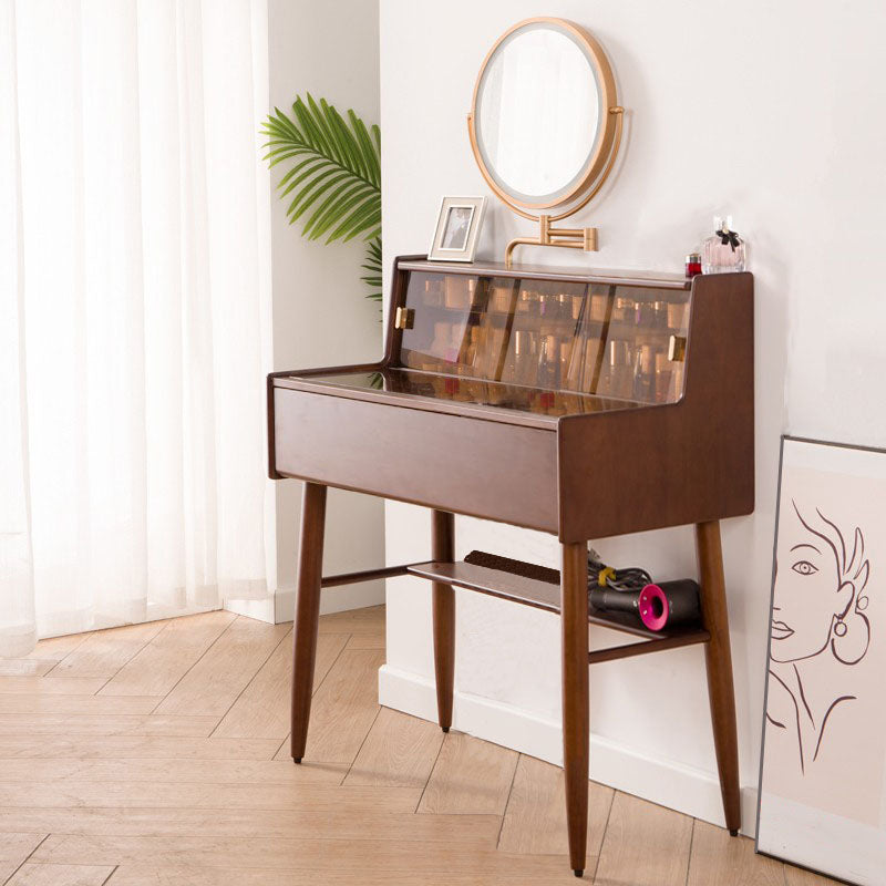 Contemporary Glass Makeup Counter Bedroom 36.6" H Make-up Vanity