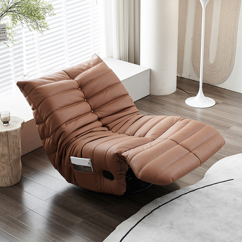 Microsuede Recliner Chair Modern Swivel Base Standard Recliner Coffee Swivel Clearhalo 'Chairs & Seating' 'furn' 'furn_recliners' 'Furniture' 'Living Room Furniture' 'Recliners' 6760204