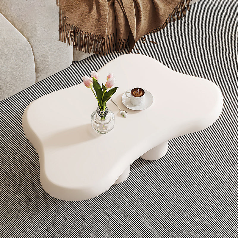 Artificial Wood Coffee or End Table Contemporary 4 Legs Coffee Table in Beige 51.2"L x 31.5"W x 11.8"H Clearhalo 'Coffee & Accent Tables' 'Coffee Tables' 'coffee_tables' 'furn' 'furn_coffee_tables' 'Furniture' 'Living Room Furniture' 6761143