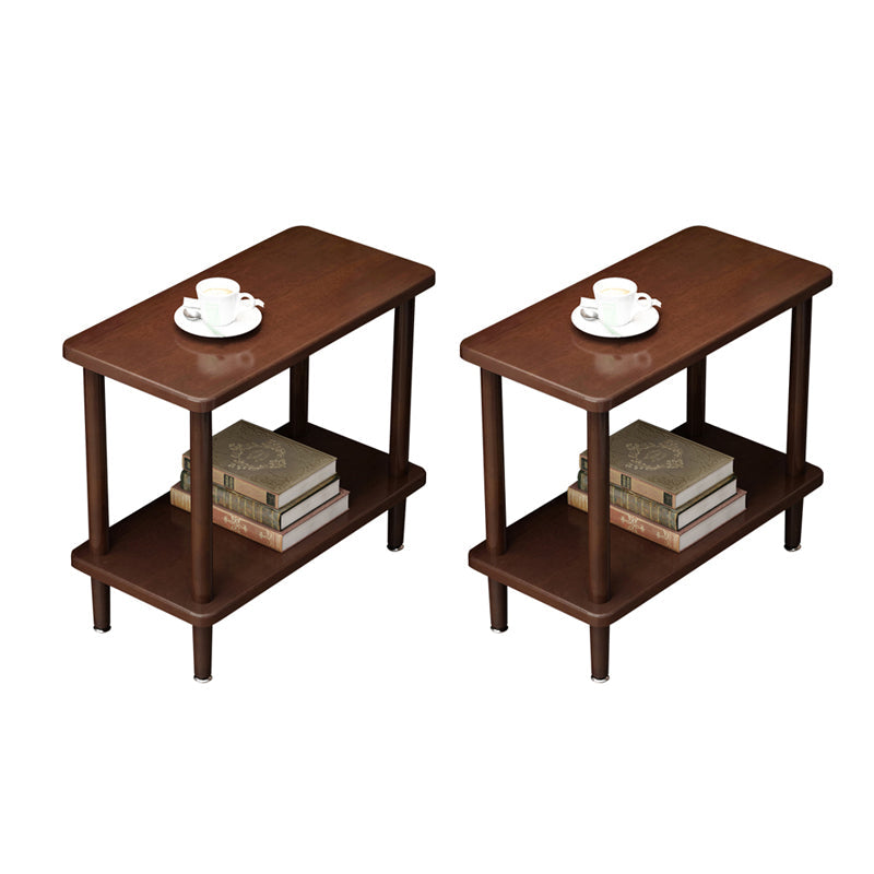 Rectangular Accent Side Table Solid Wood Living Room End Table with Storage Nut-Brown 2 Clearhalo 'Coffee & Accent Tables' 'End & Side Tables' 'end_side_tables' 'furn' 'furn_end_side_tables' 'Furniture' 'Living Room Furniture' 6761219